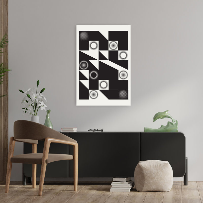 Art contemporain contemporain abstrait géométrique, H 36 po x l 24 po