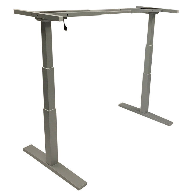 Adjustable Metal Base Standing Desk, Grey