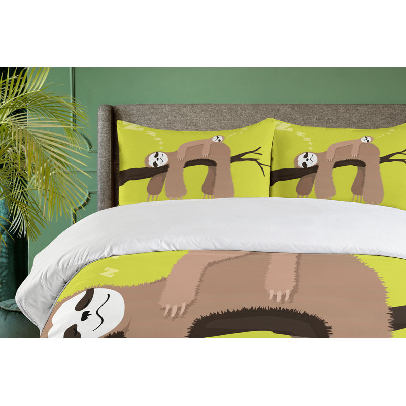 Sloth Modern & Contemporary Duvet Cover, King