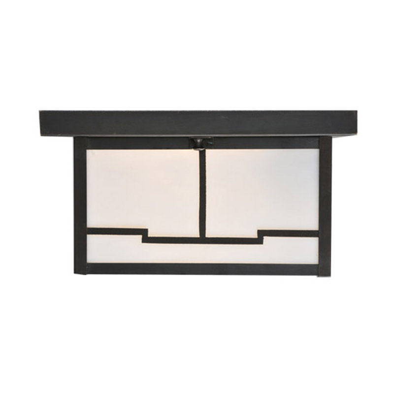 Plafonnier encastré carré 2 lumières 17" unique