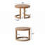 Table d'appoint d'extérieur en bois d'acacia, table d'appoint de 18 po pour patio, piscine et porche
