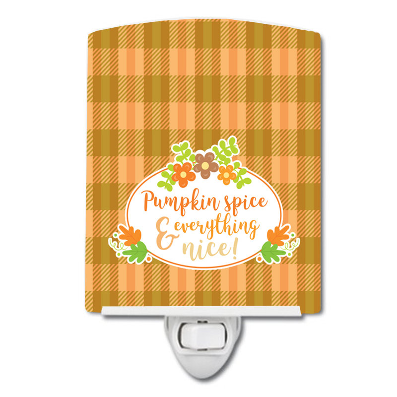 Fall Pumpkin Spice and Everything Ceramic Night Light