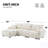 110" Modular Sectional Sofa, L Shape With Extra-Large Seat, Pull-Line Design, Movable Ottoman, High Density Foam, Free Combination-1067438239