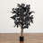 Artificial Halloween Black Ficus Tree With Natural Trunk-1771744911