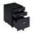 Black And Chrome 3-Drawer Rectangular File Cabinet