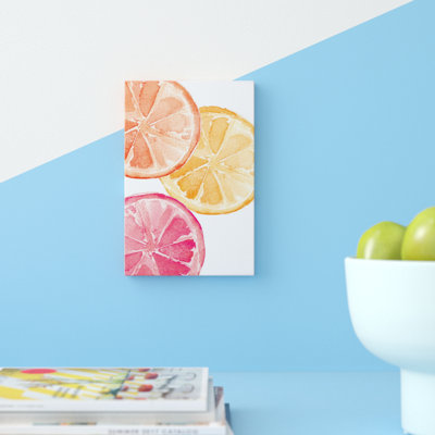 «Citrus Slices» par Melissa Selmin - Estampe numérique sur toile tendue avec châssis