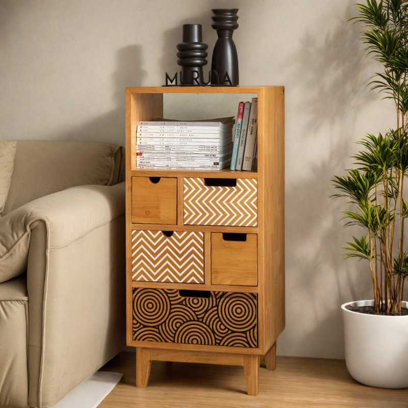 Commode d'appoint 5 tiroirs Retro