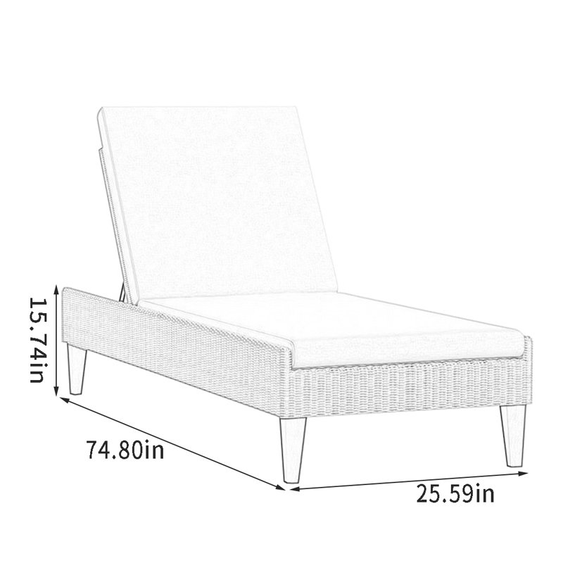 Chaise longue d'extérieur Norek, Jaune