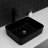 Ceramic Rectangular Vessel Bathroom Sink 19X15x5.5 Inch - Black Stain Proof-1751696021