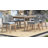 Daveney 7-Piece Acacia Wood Outdoor Dining Set for 6 with Cushions – Rectangular Patio Table with Woven Chairs & Umbrella Hole - Grey-1592570258
