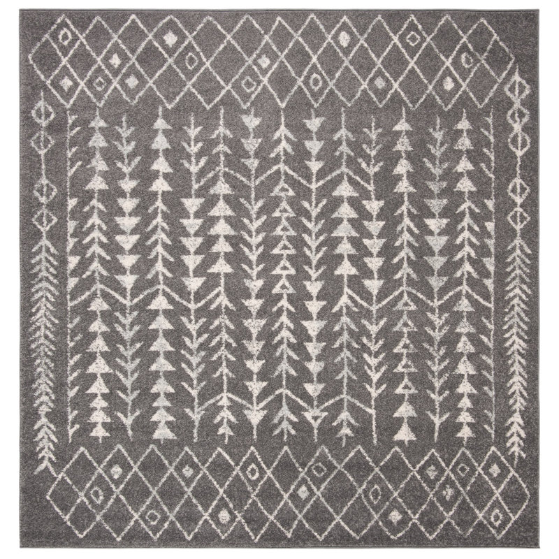 Renshaw Tulum Performance Southwestern Rug, Square 6'7"