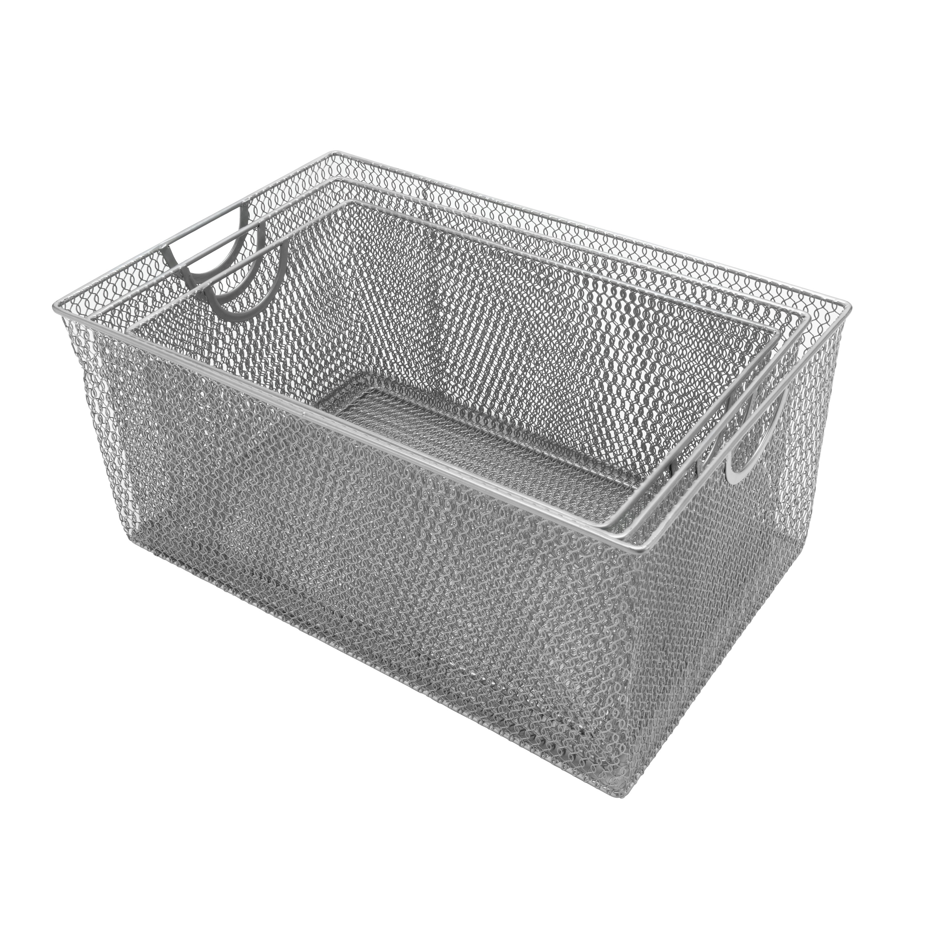 YBM Home 3 Piece Mesh Open Bin Storage Basket Organizers Set & Reviews ...