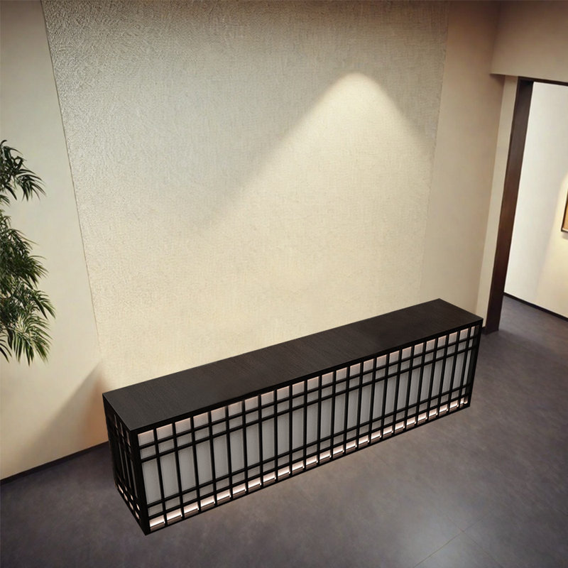 Bureau de réception moderne, pupitre de réception et support pour hôtesse - Bureau de réception robuste pour les espaces de bureau