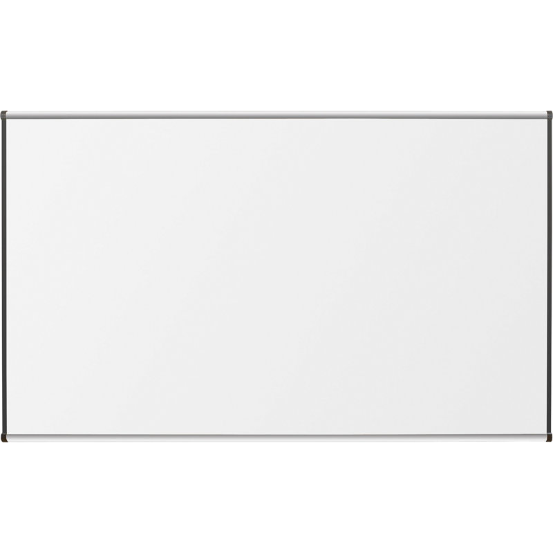 Lorell Yes Steel Wall Wood Whiteboard, 4' H x 8' W, Satin Aluminum