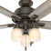 52" Donegan 5 - Blade Standard Ceiling Fan with Pull Chain and Light Kit Included
