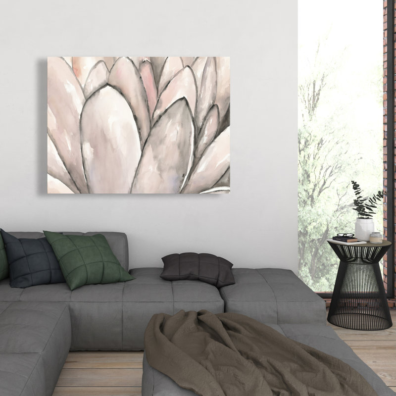 Blush Pink Flower Canvas | Elegant Home Decor Accent