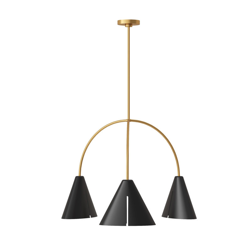 Cambre 3 - Light LED Chandelier, Midnight Black