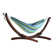 Vivere Holyoke Double Hammock with Solid Pine Arc Stand- Available in Sunbrella or Cotton