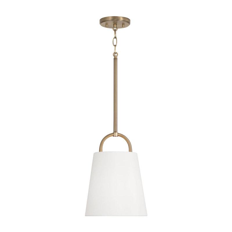 Luminaire suspendu à 1 lumière Kipling Elo, Laiton, H 13,75 po x l 10 po x P 10 po
