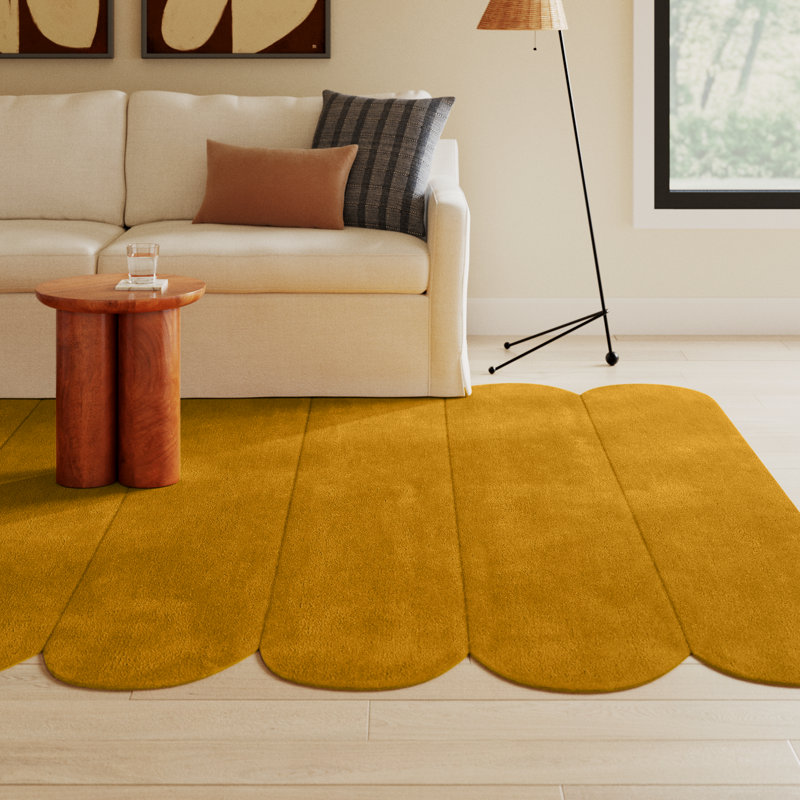Tapis en laine touffeté à la main Dabria, Rectangulaire 8 pi x 10 pi