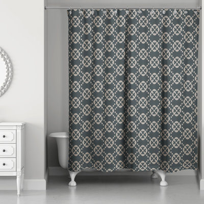 Rideau de douche simple floral Hannum