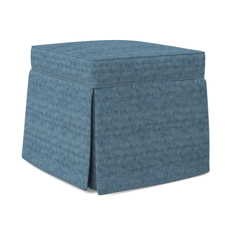 Aria Upholstered Ottoman, Elise Flax 100% Polyester