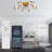 Pedram 20in. Modern Smart Ceiling Fan with Lights, 6-Speed Gold Irregular Ceiling Fa with APP Control