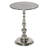 Aluminum Metal Side End Silver Accent Table
