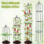 6.2ft Black Garden Obelisk Trellis – Plastic, Lightweight Rustproof Tower Trellis With Sword Top For Climbing Plants/flowers