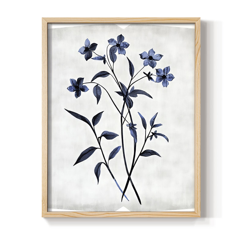 «FLORAL Series», reproduction encadrée en bois massif, H 11 po x l 9 po