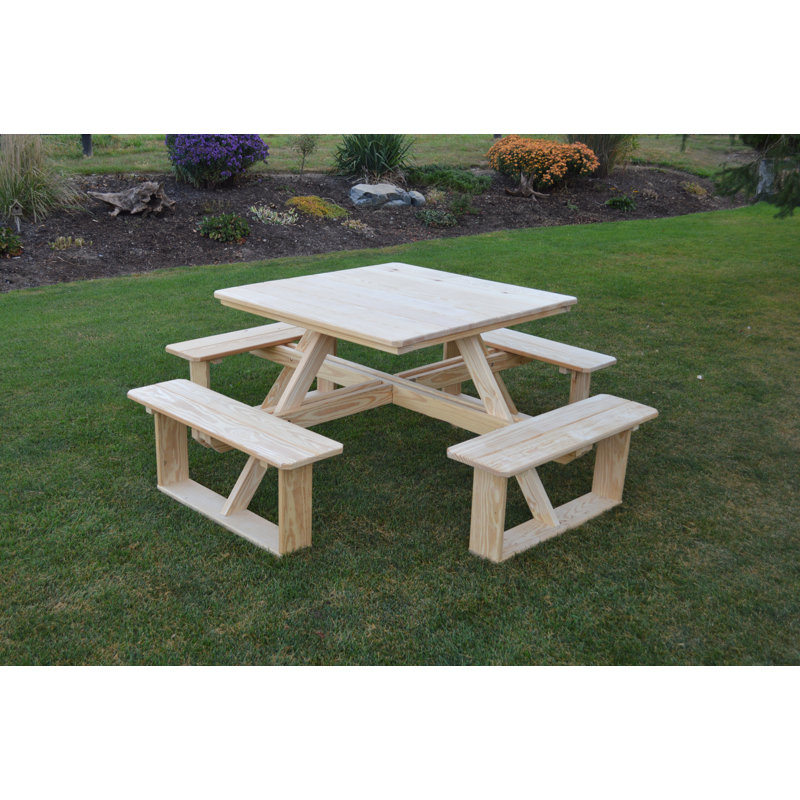 Table de pique-nique Law-Simmonds, Brut, L 75 po x l 75 po x H 30 po, Non