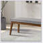 Banc Warren en tissu de frêne Design simple, confortable et durable, banc multifonctionnel