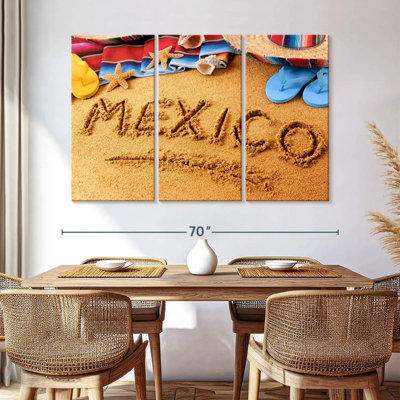 Tergel, Mexique, plage, sable, écriture