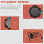 HOMCOM ft Round Fitness Trampoline with Handlebar