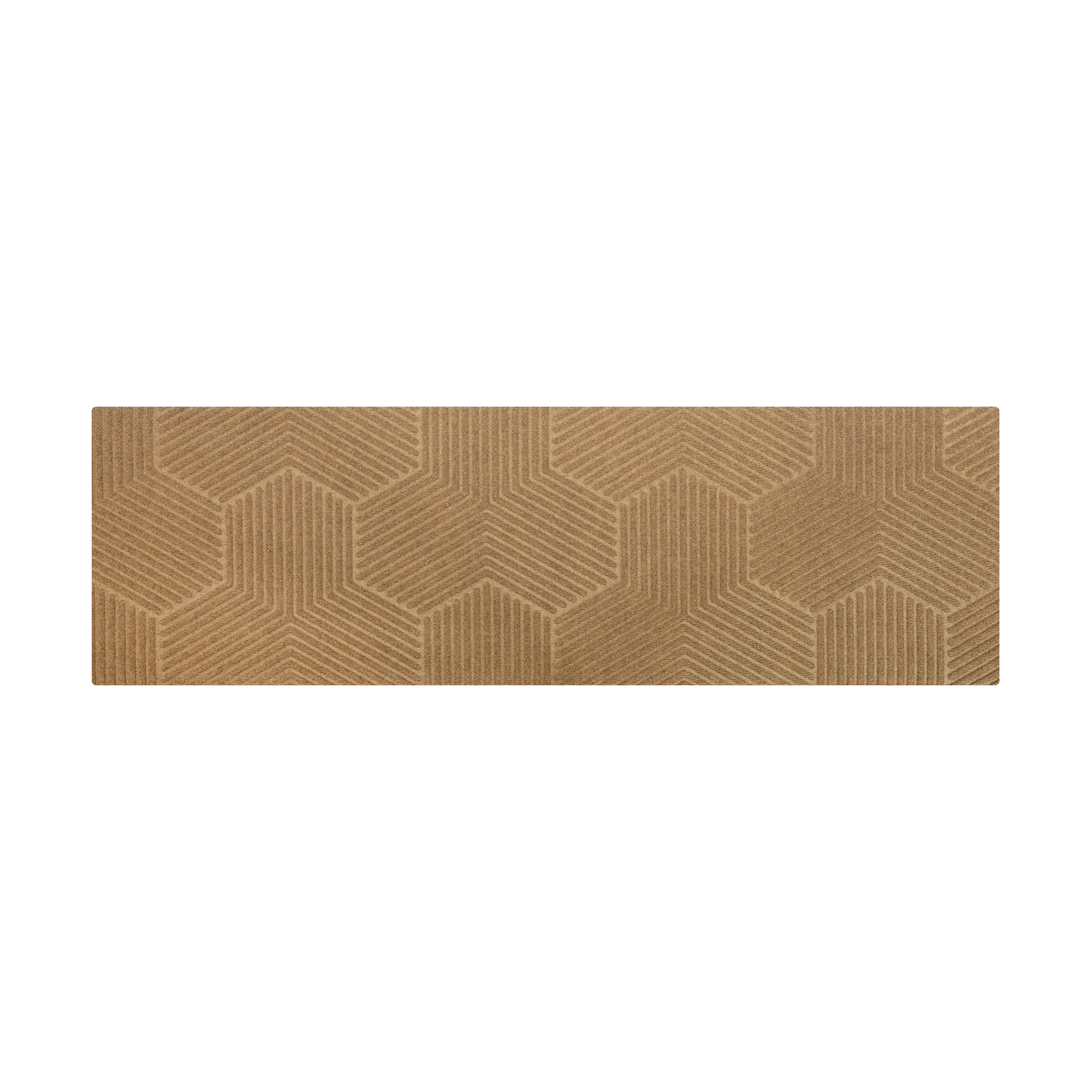 WaterHog Luxe Zephyr Non-Slip Indoor Outdoor Doormat, Wheat , 21.5" W x 70" L