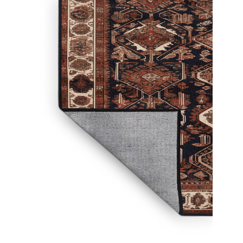 Tapis brun lavable à la machine, Carré 5 pi