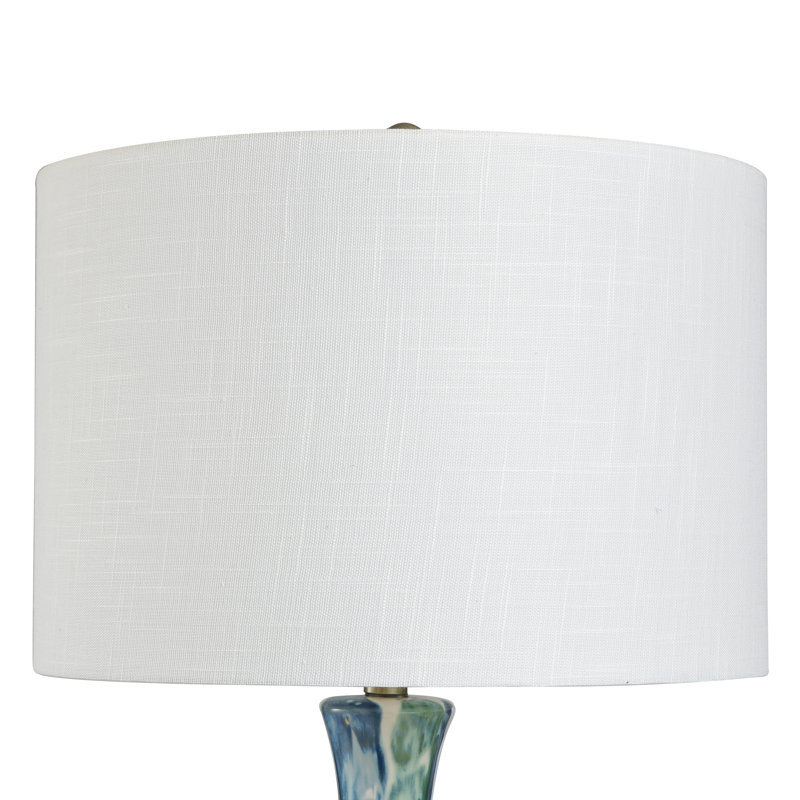 Ceramic Table Lamp - Ceramic Wave - White Shade