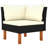 23.6" Wide Eucalyptus Square Patio Sectional Set with Cushions