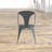 Chaise d'appoint en métal massif Ankush