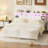 Wood Headboard with Led Lights & Charging Station-116602359-116602357