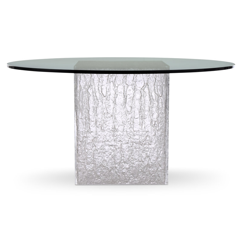 Arctic Round Glass Top Dining Table