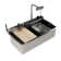 Deervalley 31.5" X 18" Smart Waterfall Kitchen Sink, Drop In Stainless Steel Digital Display Workstation Sink