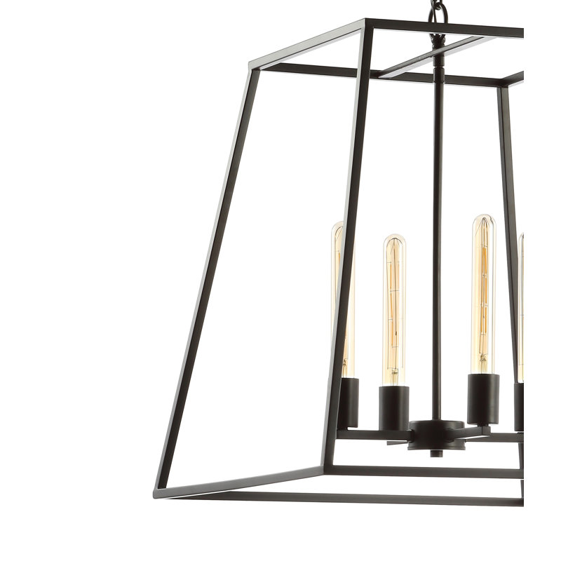 Luminaire suspendu rectangulaire 4 lumières lanternes Proto