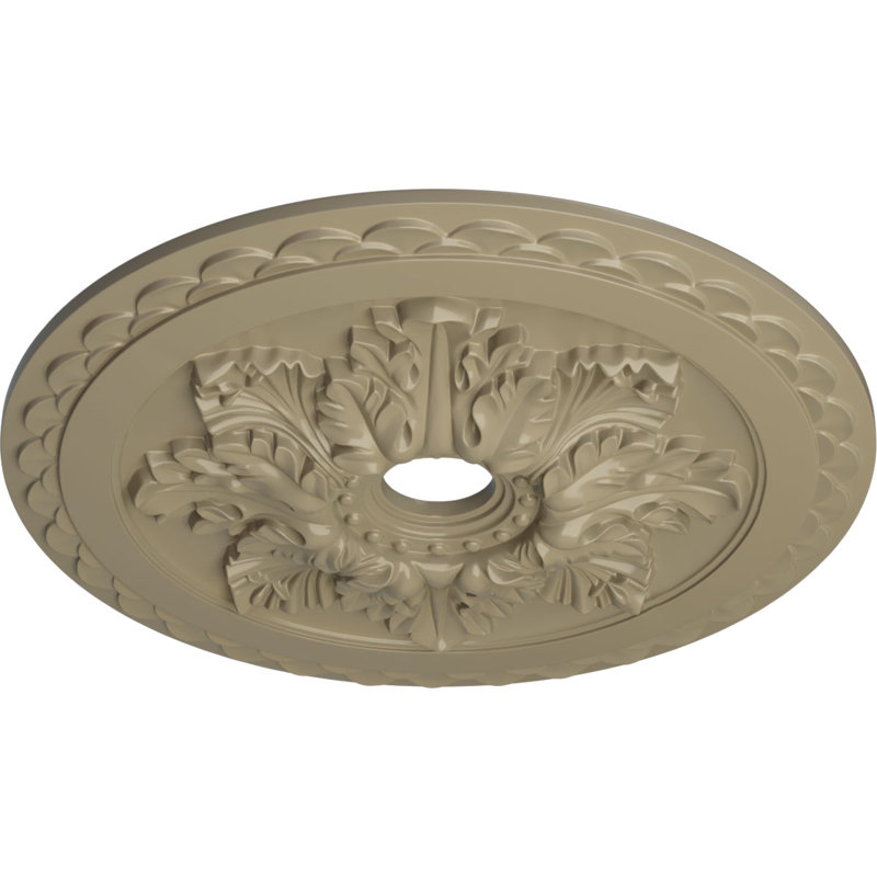 Médaillon de plafond de luxe de 23 5/8 po x 3 po x P 2 po (convient aux auvents jusqu'à 4 po), Désert de Gobi