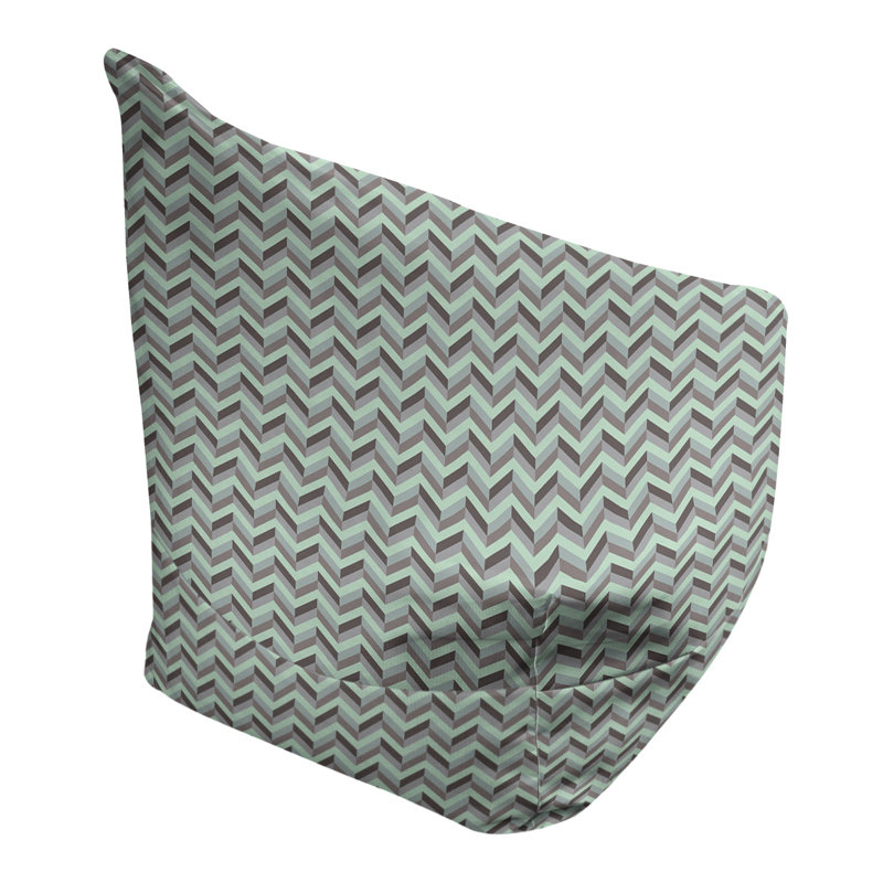 Petite chaise à sacs à billes & Leffel, H 120 po x L 2 po x P 60 po, Menthe et brun, Pas de bourre