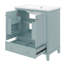 Ensemble de meuble-lavabo 30 po avec lavabo, armoire de salle de bain multifonctionnelle avec portes et tiroir, structure solide et panneau de fibres à densité moyenne-115898838