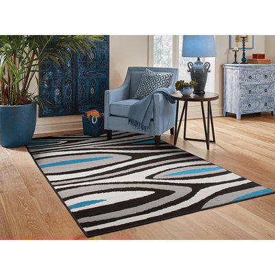 Tapis noir / gris Sonntag