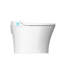 Toilette intelligente avec siège chauffant intégré, toilette moderne allongée une pièce avec siège chauffant à température réglable, chasse automatique, toilette à double chasse 1 / 1,28 GPF, chasse au capteur de pied, veilleuse blanche, commande à bouton