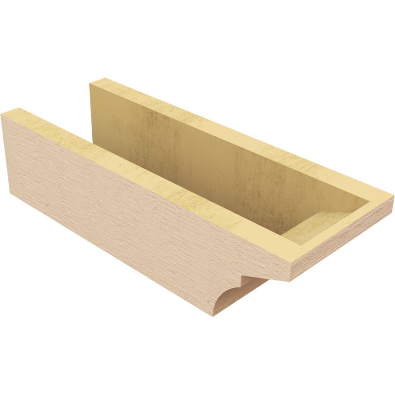 Monterey Woodgrain TimberThane Rafter Tail, Primed Tan, 7" H x 19" W x 9" D