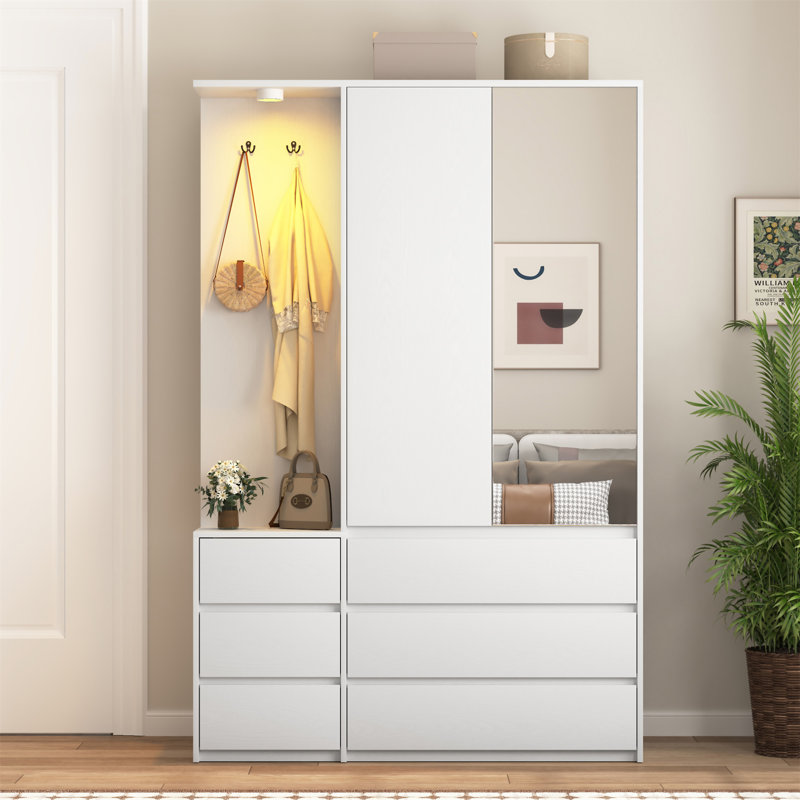 Garde-robe H 70,8 po, Blanc